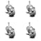 Service Caster 3.5 Inch Gray Polyurethane Swivel 3/8 Inch Threaded Stem Caster Set with Brake SCC-TS20S3514-PPUB-TLB-381615-4 - alternate 1